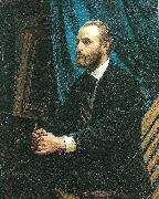 Michael Ancher viggo johansen i sit atelier painting
